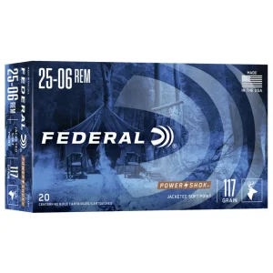 FEDERAL POWER SHOK 25-06 REM 117GR JSP (20)