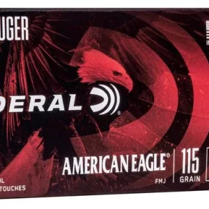 FEDERAL AMERICAN EAGLE 9MMP 115GR FMJ (50)